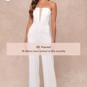 White Sequin Jumpsuit